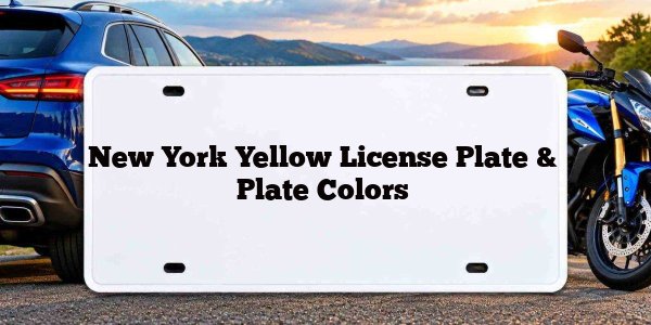 New York Yellow License Plate & Plate Colors